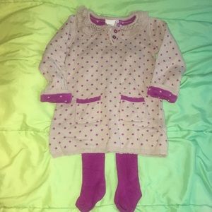 2pc Sweater dress with tights 24m toddler girl